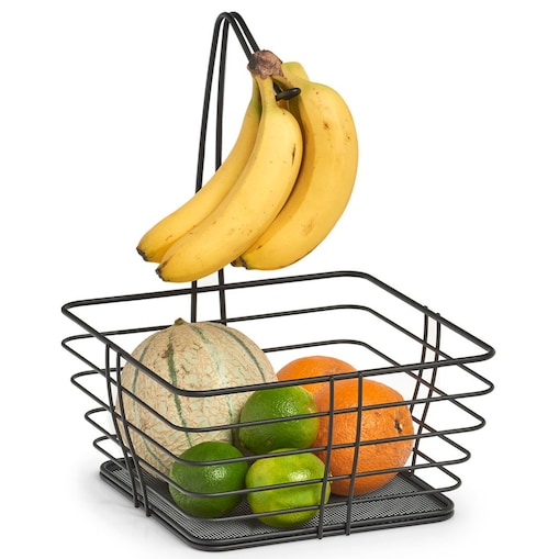 Kosz na owoce z uchwytem na banany, 26 x 26 x 36 cm, ZELLER