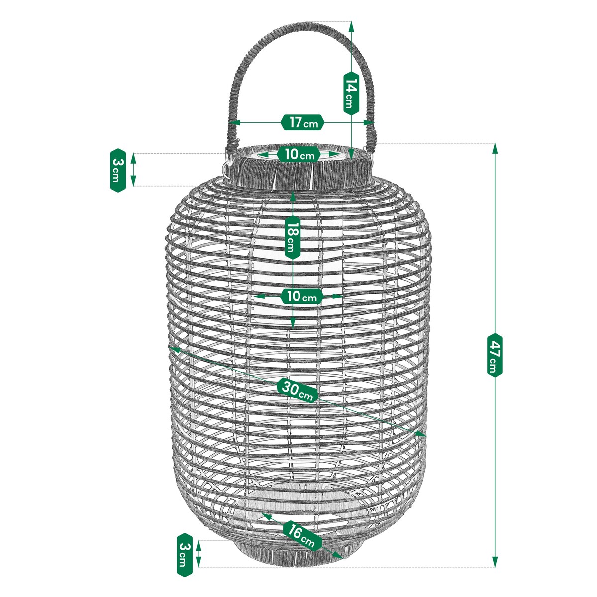 Lampa solarna LED 30 cm stojąca do ogrodu