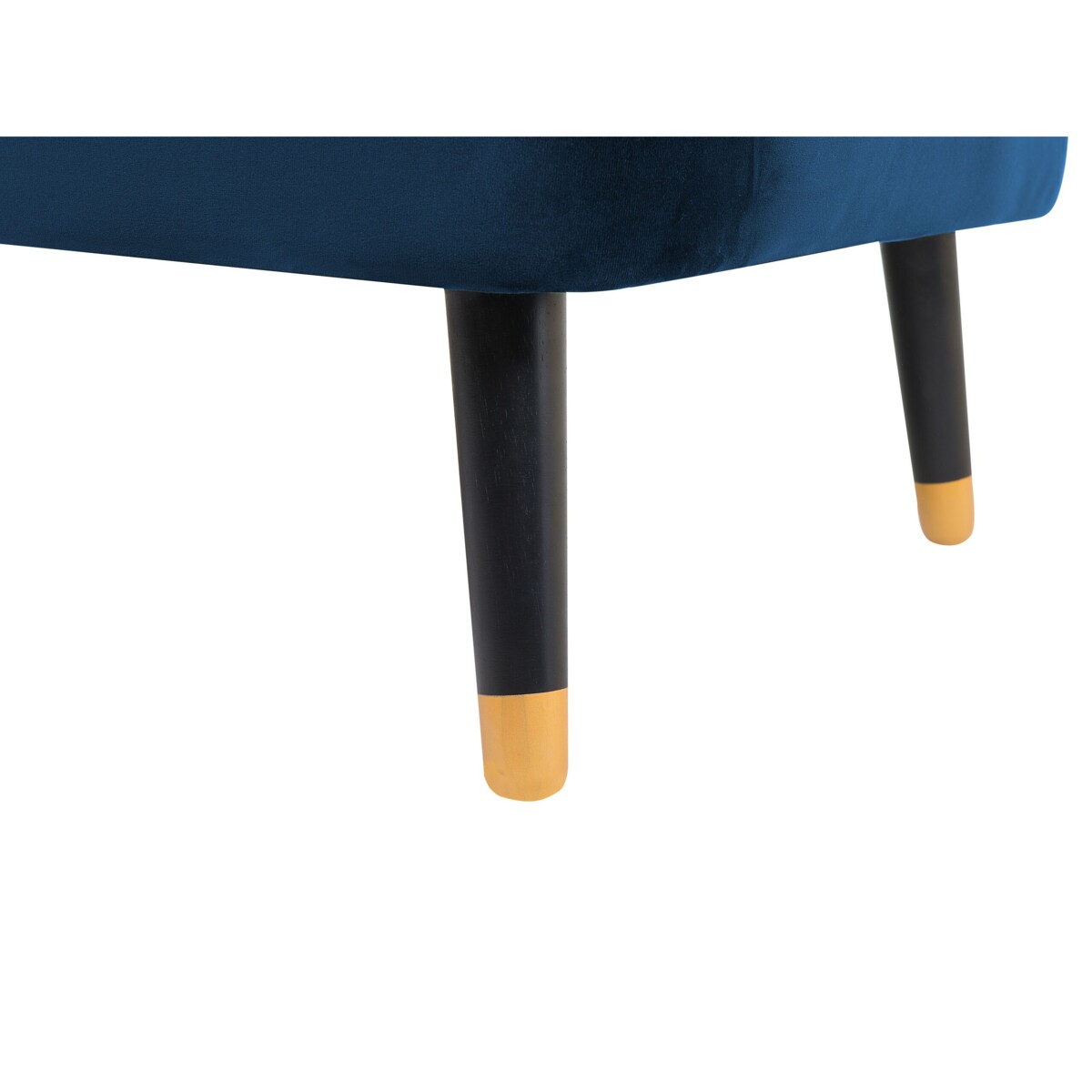 Sofa 3-osobowa welurowa ciemnoniebieska ALSVAG