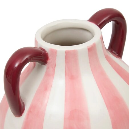 Komplet dwóch wazonów ceramicznych w paski Cheri 20 cm