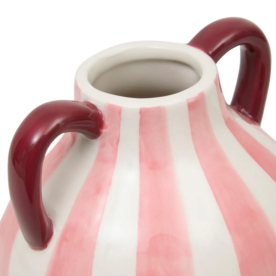 Komplet dwóch wazonów ceramicznych w paski Cheri 20 cm