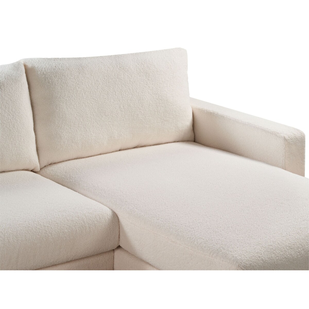 Narożnik dla 4 osób SIGGARD Boucle Biały Lewostronny