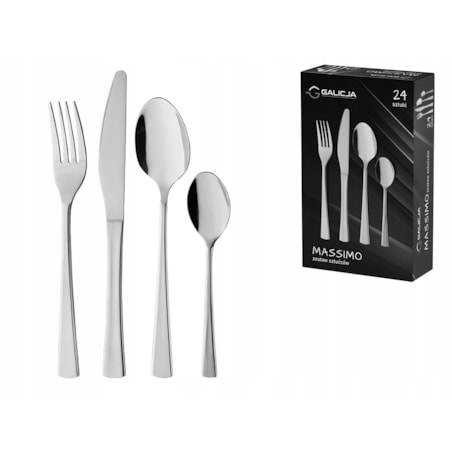 Zestaw sztućców MASSIMO 24 elementy SZTUĆCE widelec nóż łyżka 6 osób