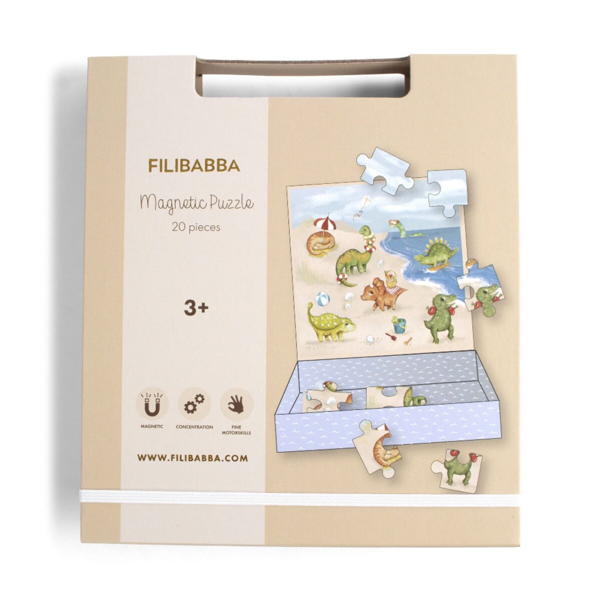 Filibabba Gra magnetyczna Dino Beach puzzle