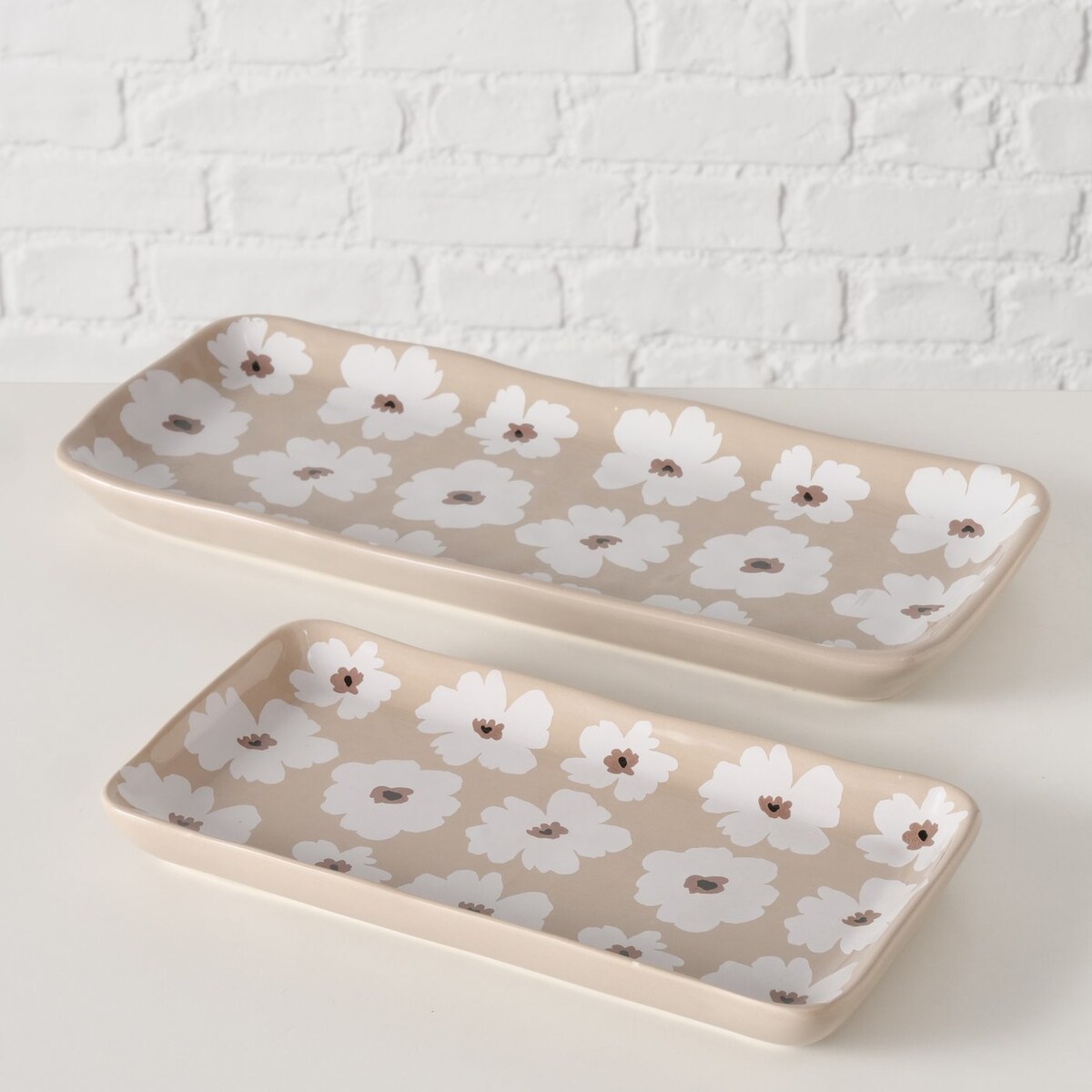 Patery ceramiczne w kwiaty, 13 - 15 cm, CANEA