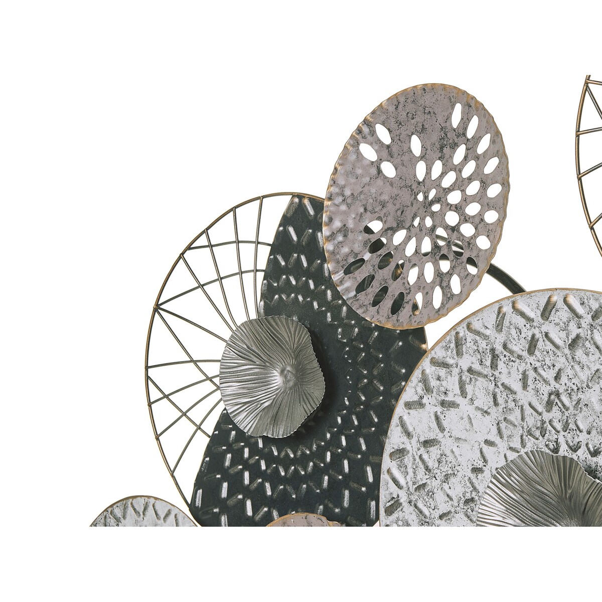 Dekoracja ścienna srebrno-czarna CESIUM