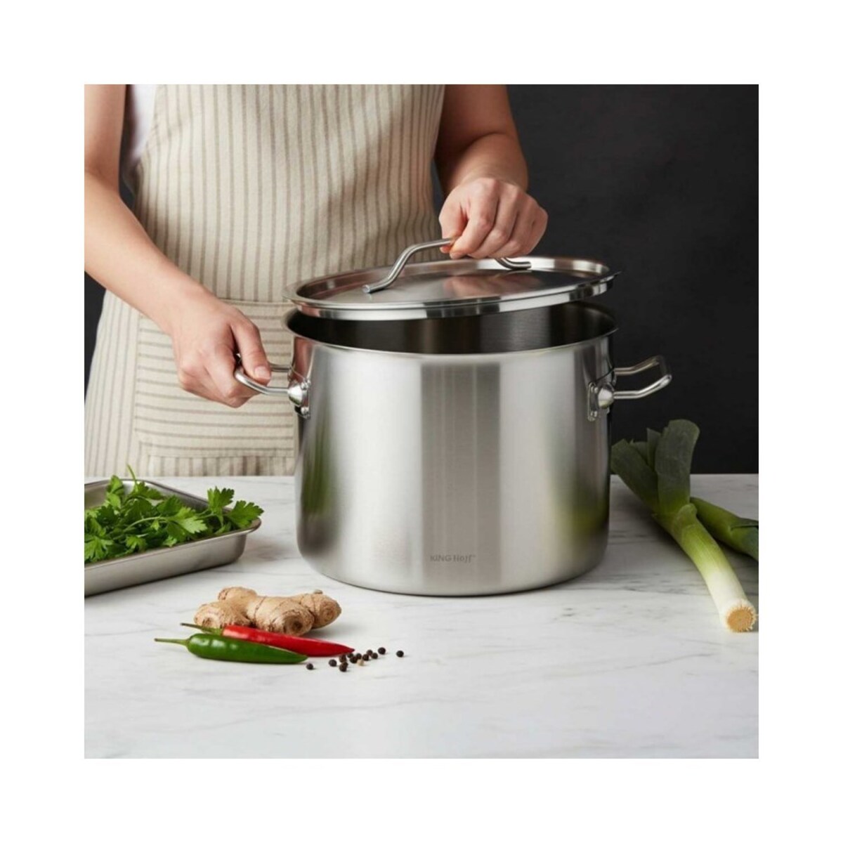 Kinghoff garnek gastronomiczny z pokrywą 50cm 58L 67540