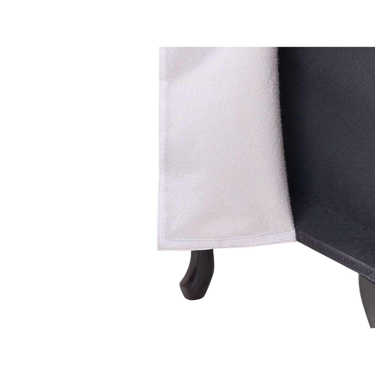 Szezlong welurowy ze schowkiem prawostronny beżowy PESSAC