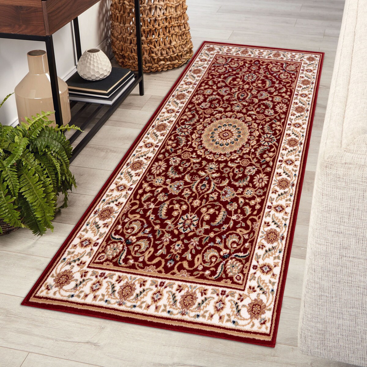 Dywan NAIN Rozeta, ramka 7176/51066 bordo 160x230 cm