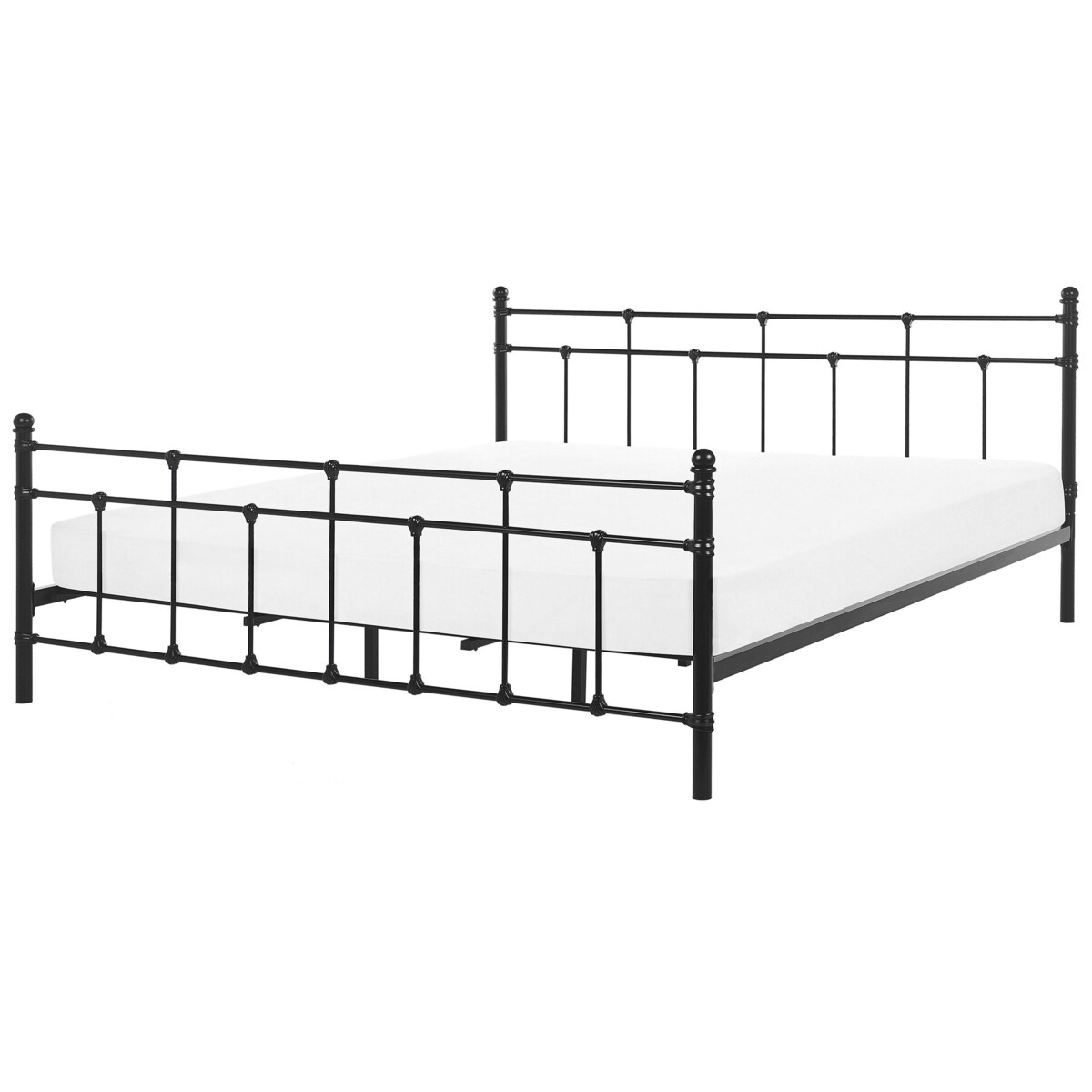 Łóżko metalowe 180 x 200 cm czarne LYNX
