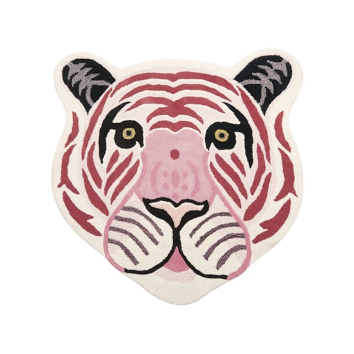 Dywan dziecięcy wełniany tygrys 120 x 110 cm różowy PARKER