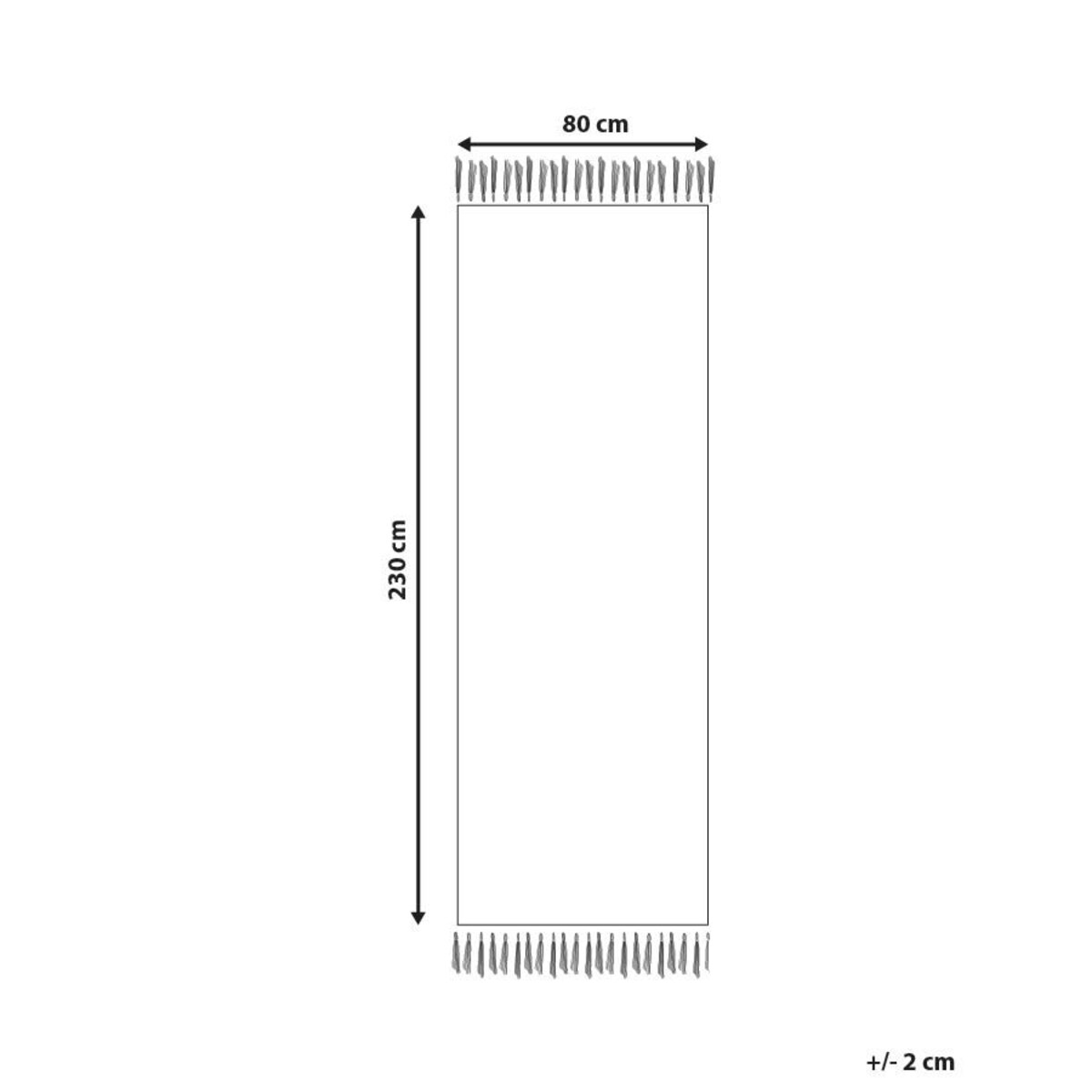 Dywan BOZKIR Beżowy 80 x 230 cm Bawełna