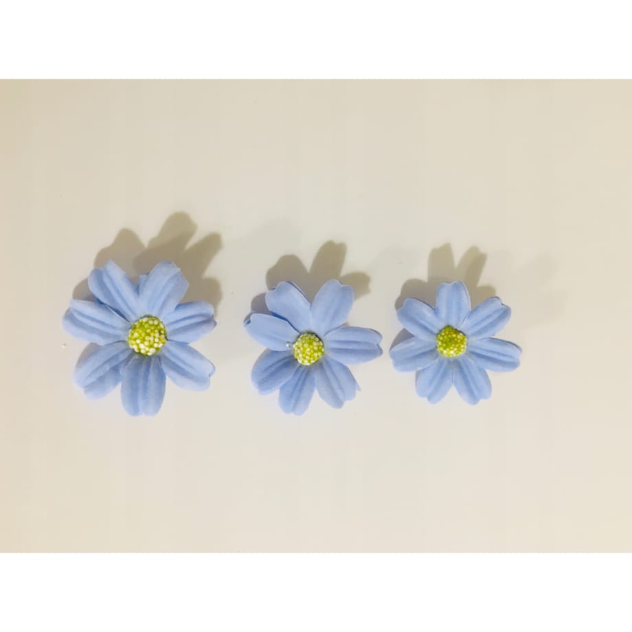 STOKROTKA NIEBIESKA 3x kwiaty mydlane do bukietów dekoracji boxy flower 4cm