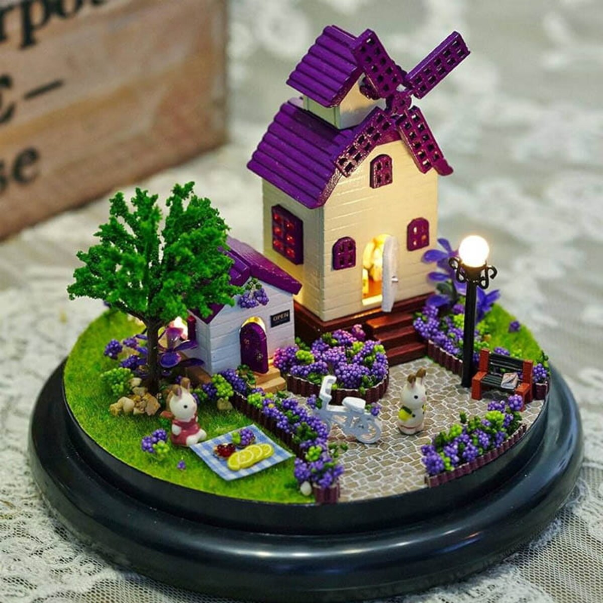 Miniaturowy domek - Lawendowa Prowansja