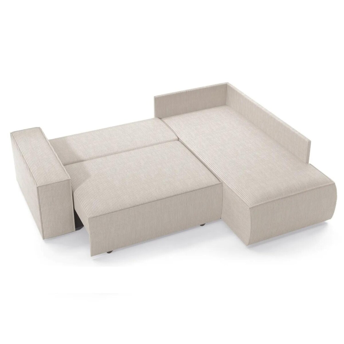 Narożnik z funkcją spania FELICIA L kremowy prawy/lewy