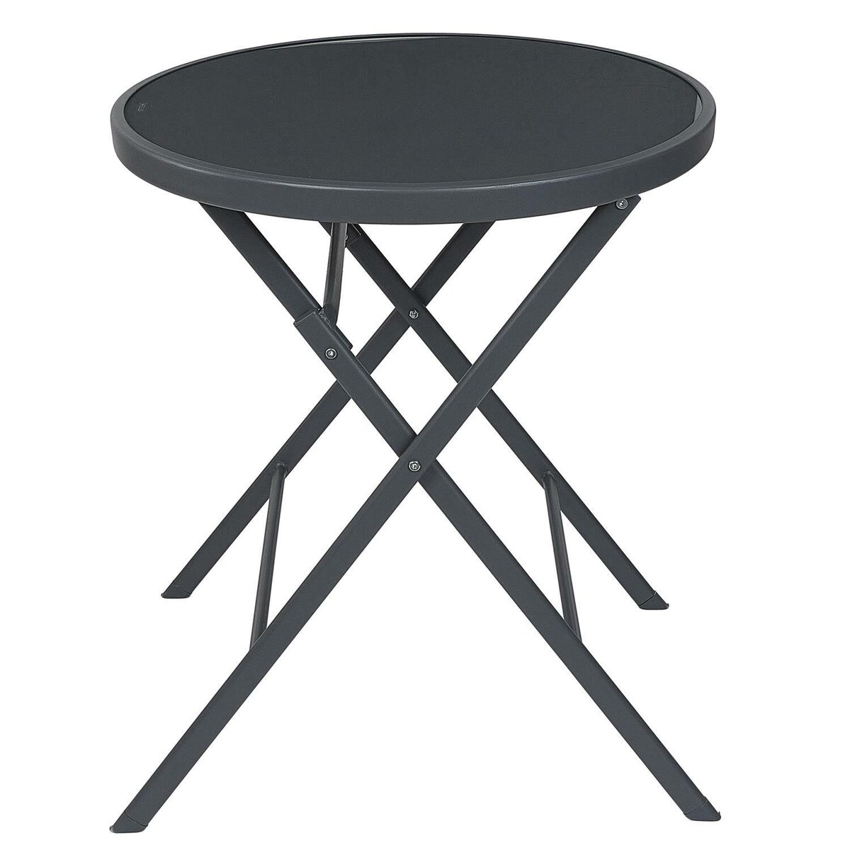 STÓŁ OGRODOWY Elba SKŁADANY szary 60cm średnicy