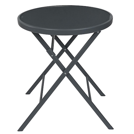 STÓŁ OGRODOWY Elba SKŁADANY szary 60cm średnicy