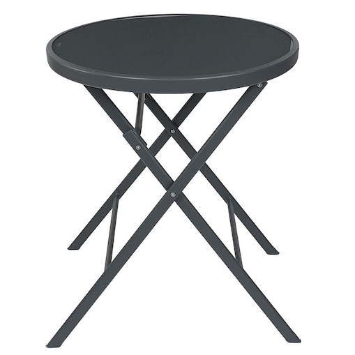 STÓŁ OGRODOWY Elba SKŁADANY szary 60cm średnicy