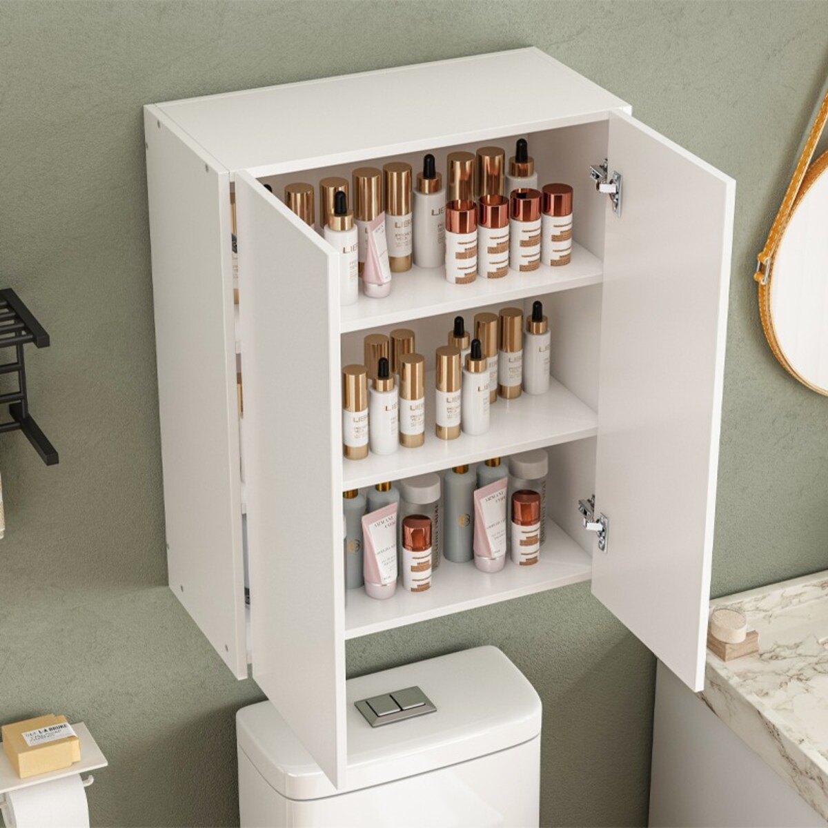 Szafka łazienkowa wisząca biała 80 cm