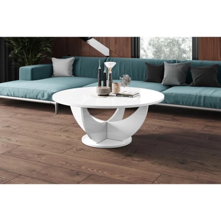 Ława CAPRI 100x100 biały połysk