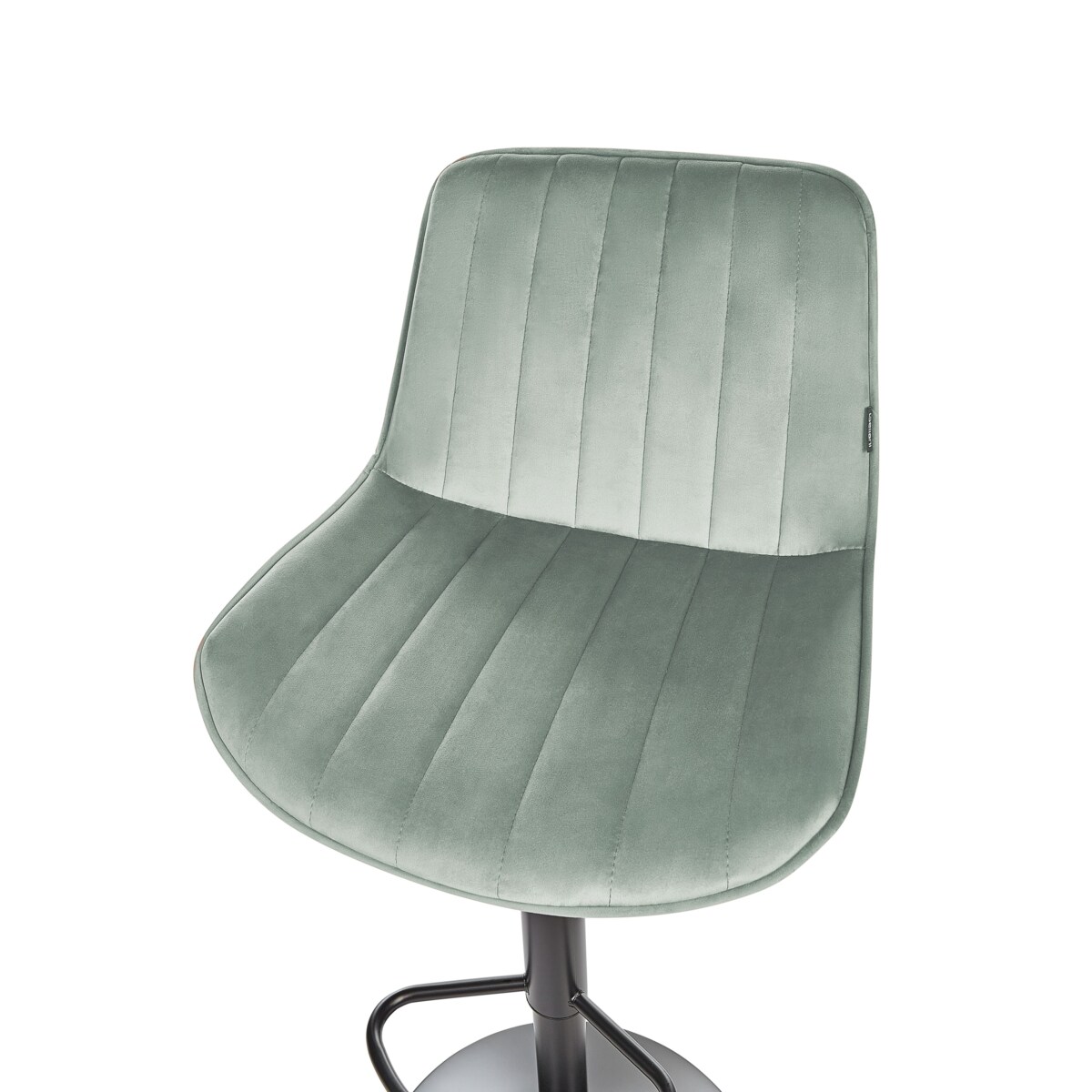 Zestaw 2 krzeseł barowych DUBROVNIK Welur Obrotowy Miętowy