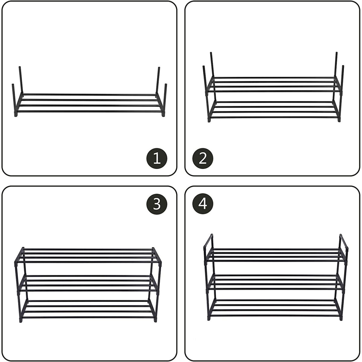 Szafka Na Buty, Czarny, nowoczesny design, 92X30X54 Cm