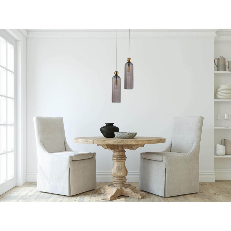 Wisząca lampa Piega LP-939/1P smoked podłużny dymiony zwis nad wyspę kuchenną