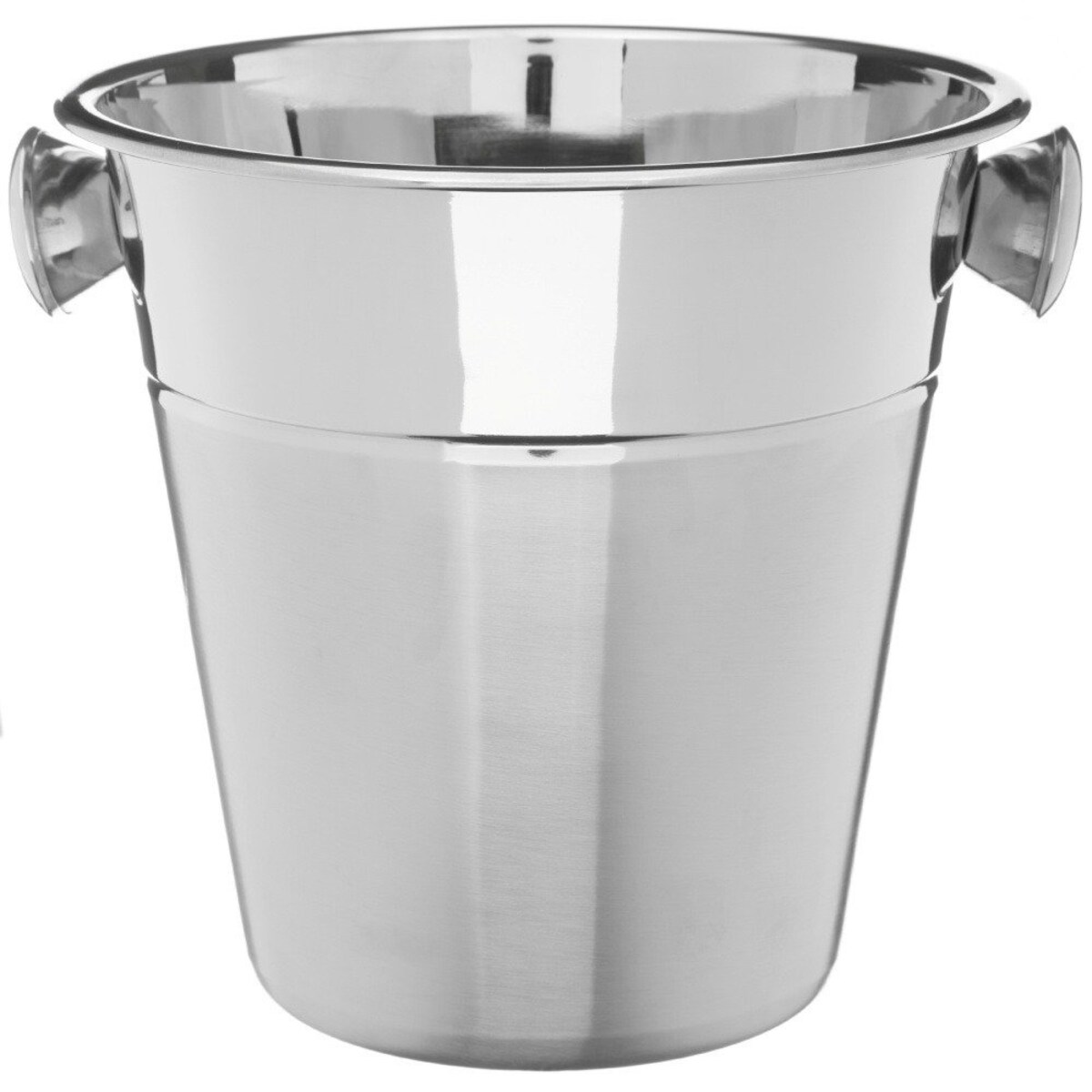 Stojak na wino COOLER, do chłodzenia alkoholi, 22 cm, kolor srebrny, stal nierdzewna