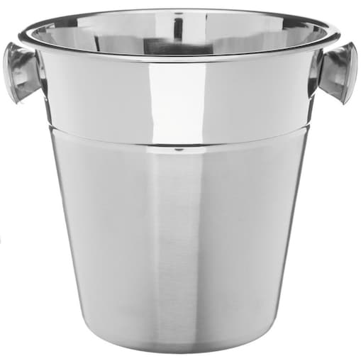 Stojak na wino COOLER, do chłodzenia alkoholi, 22 cm, kolor srebrny, stal nierdzewna