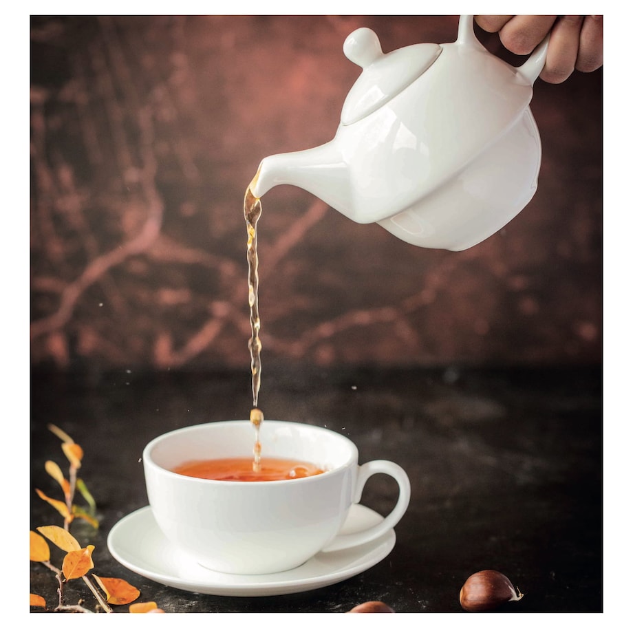 Zestaw do herbaty "tea for one" basic round, biały