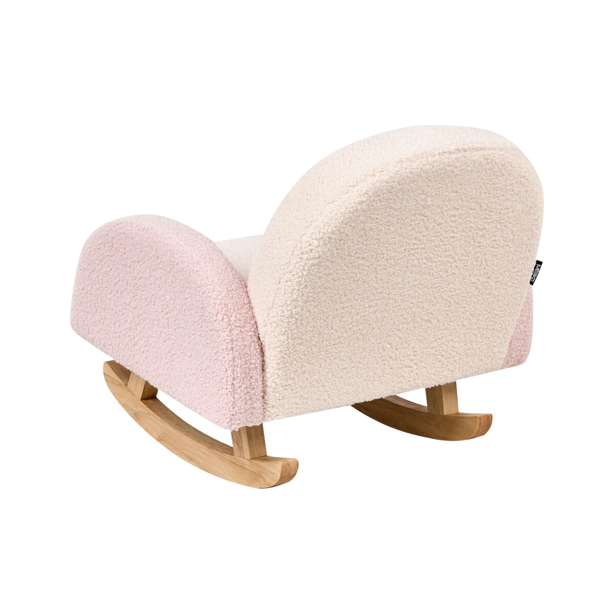 Fotel bujany dziecięcy boucle różowy OMBO