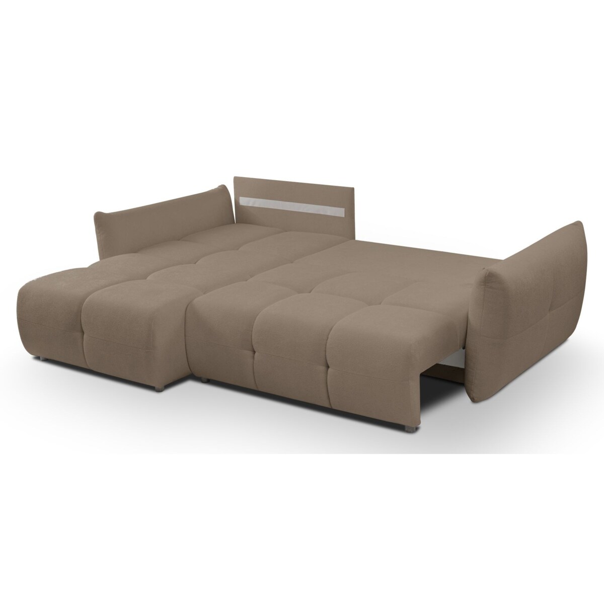 Narożnik z funkcją spania do salonu BOSE, lewostronny, caffe latte