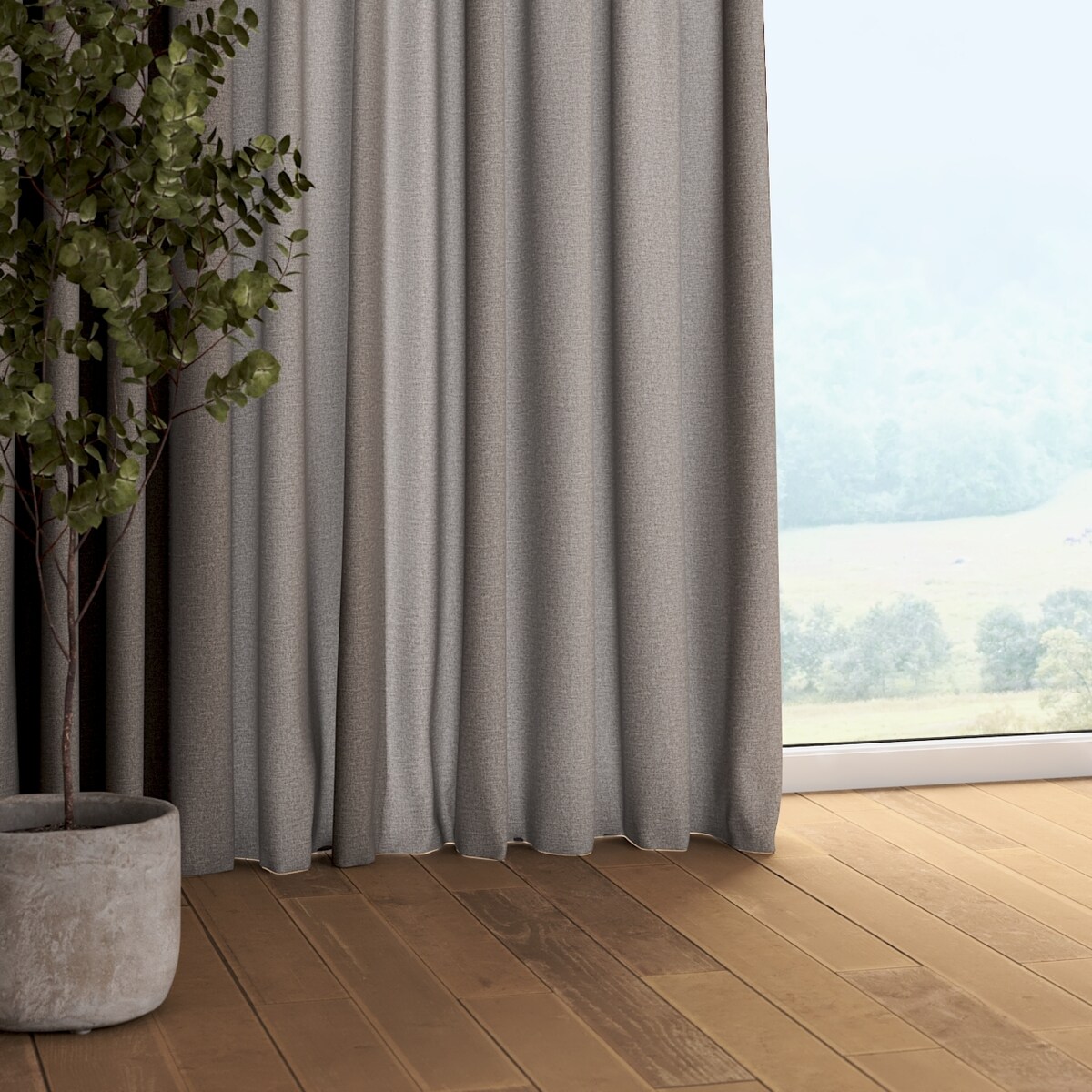 Zasłona na taśmie marszczącej 1 szt. 130x260 szary