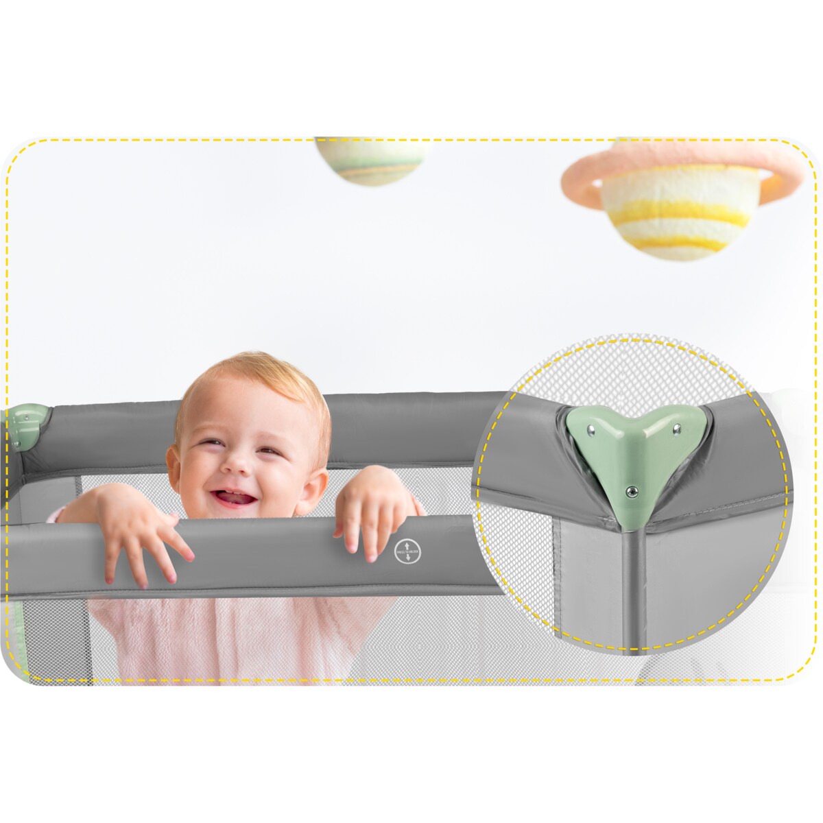 Łóżeczko turystyczne składane kojec akcesoria Ricokids