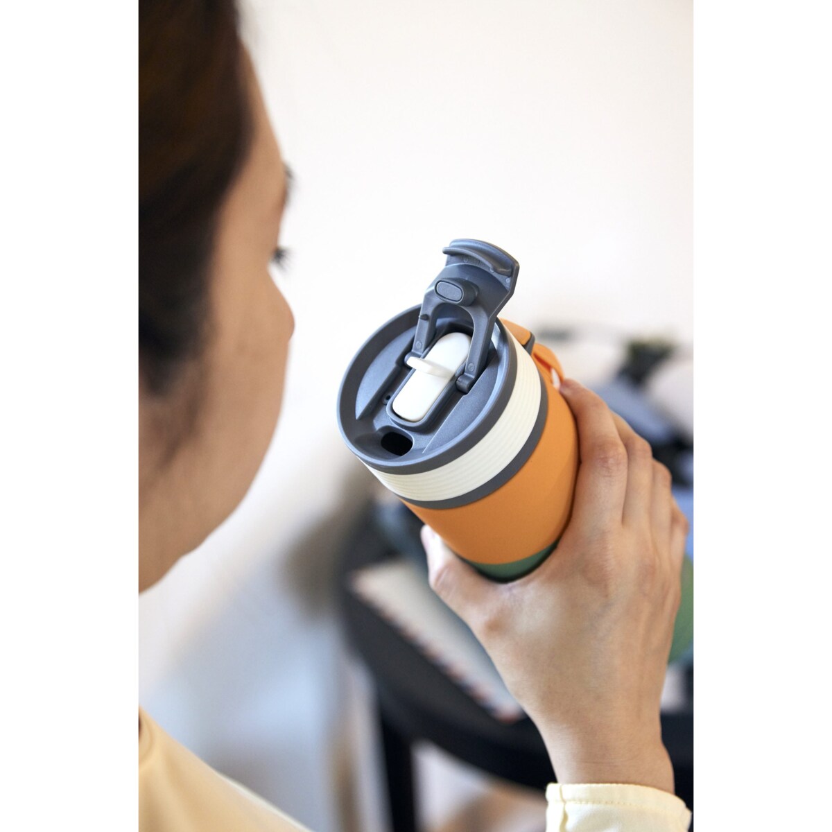 ASOBU ASPEN kubek termiczny ze słomką i ustnikiem, Pastel Green