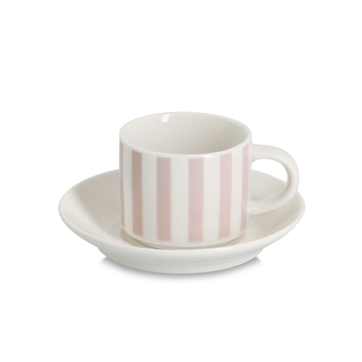 Komplet 4 filiżanek do espresso 70 ml ze spodeczkami PASKI