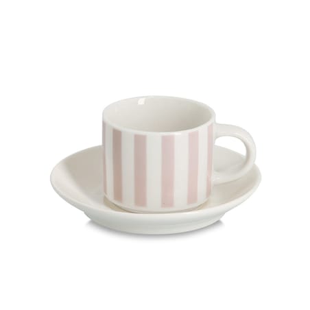 Komplet 4 filiżanek do espresso 70 ml ze spodeczkami PASKI