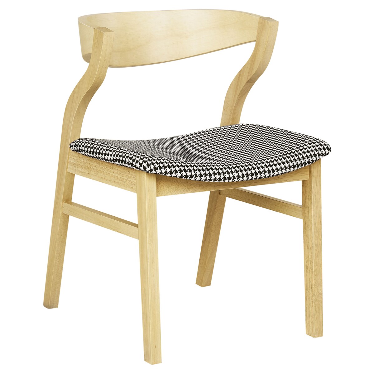 Krzesło do jadalni Zestaw 2 Czarno-biały MAROA