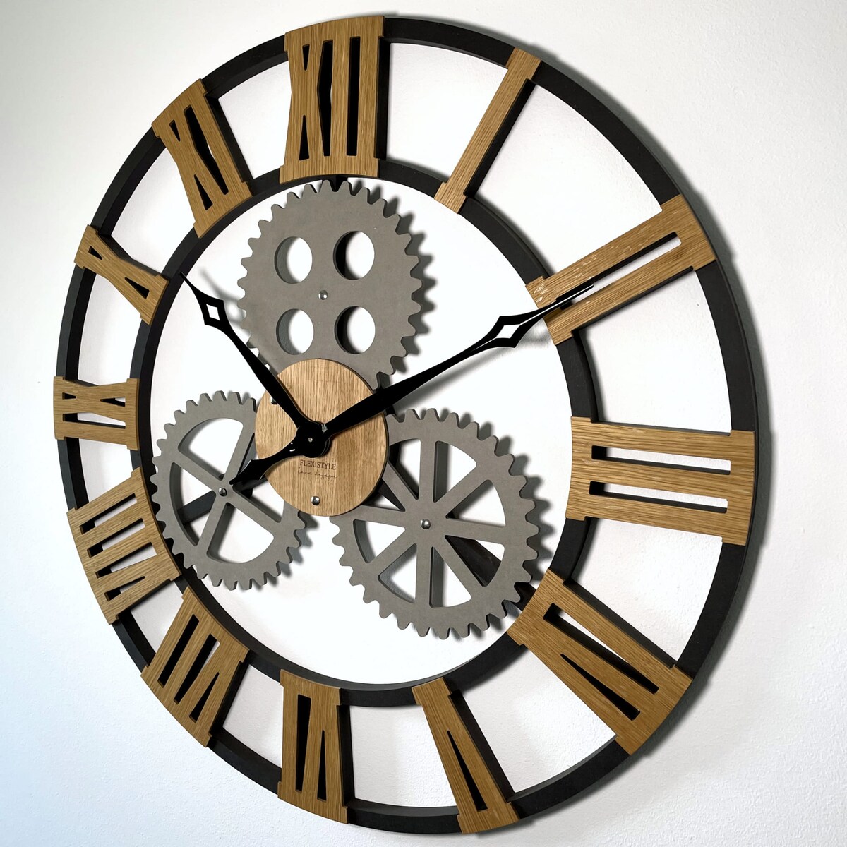 Duży zegar ścienny INDUSTRIAL 80cm