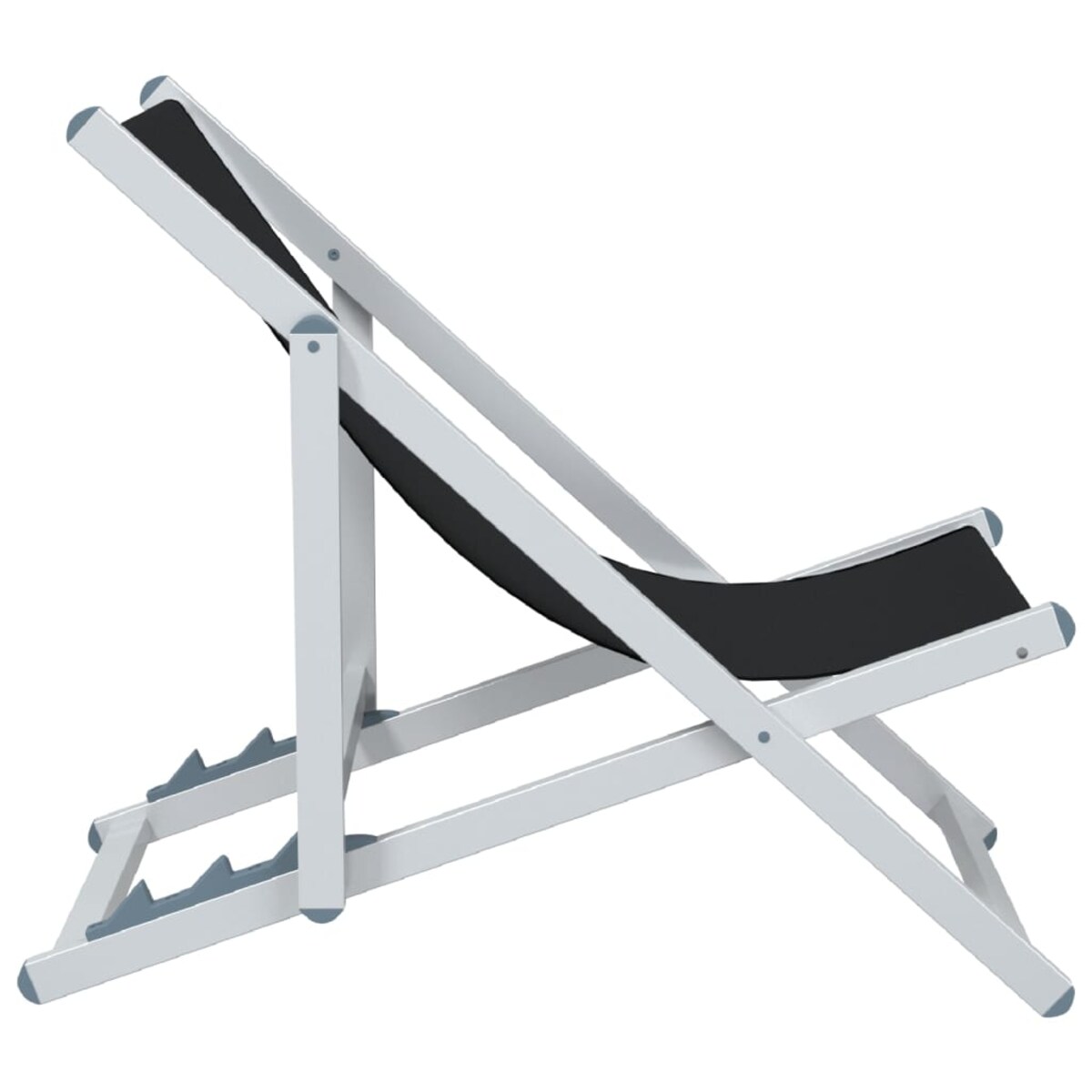 vidaXL Składane krzesła plażowe, 2 szt., czarne, aluminium i textilene