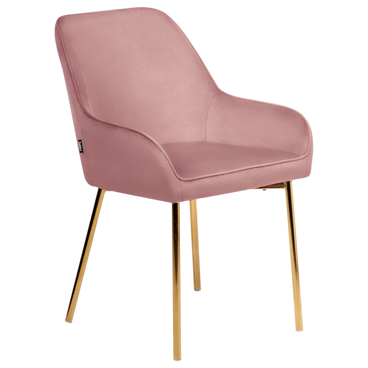 Zestaw 2 krzeseł do jadalni LOVERNA Welur Różowy