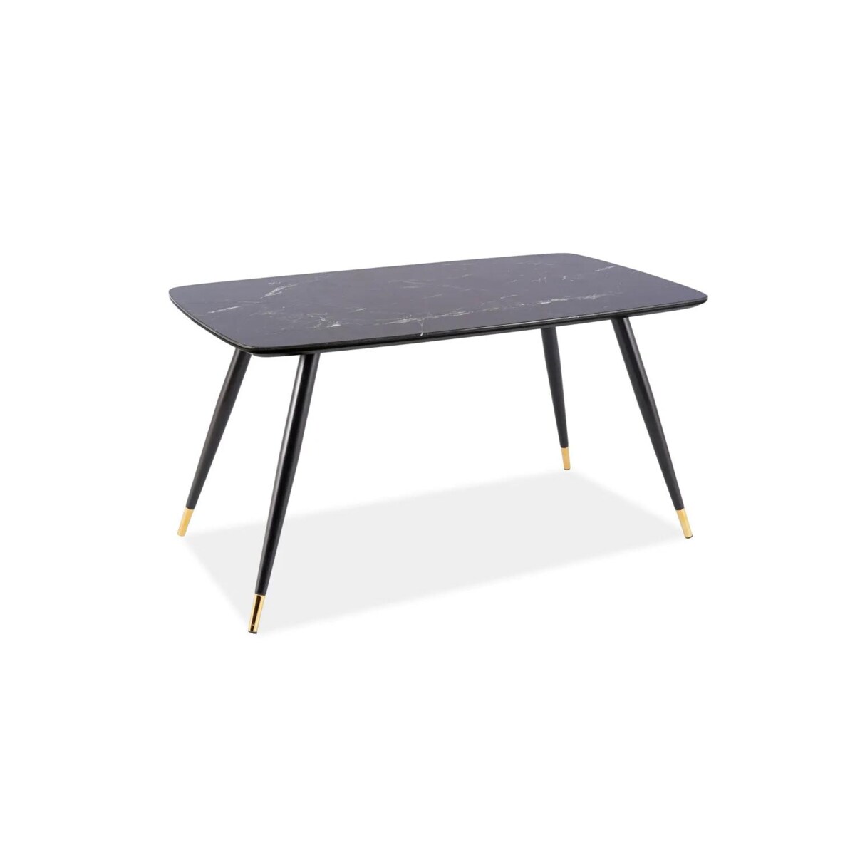 Stół CYRYL I 140x80 czarny/złoty