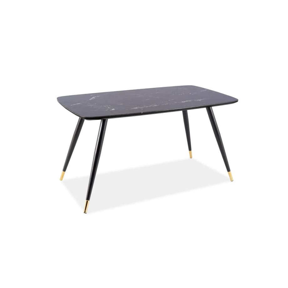 Stół CYRYL I 140x80 czarny/złoty