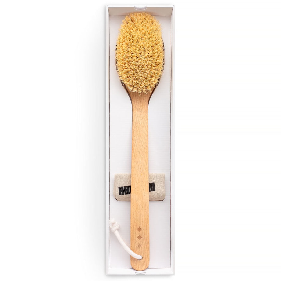 Szczotka do masażu ciała – włókno tampico, wersja gięta, No.6P