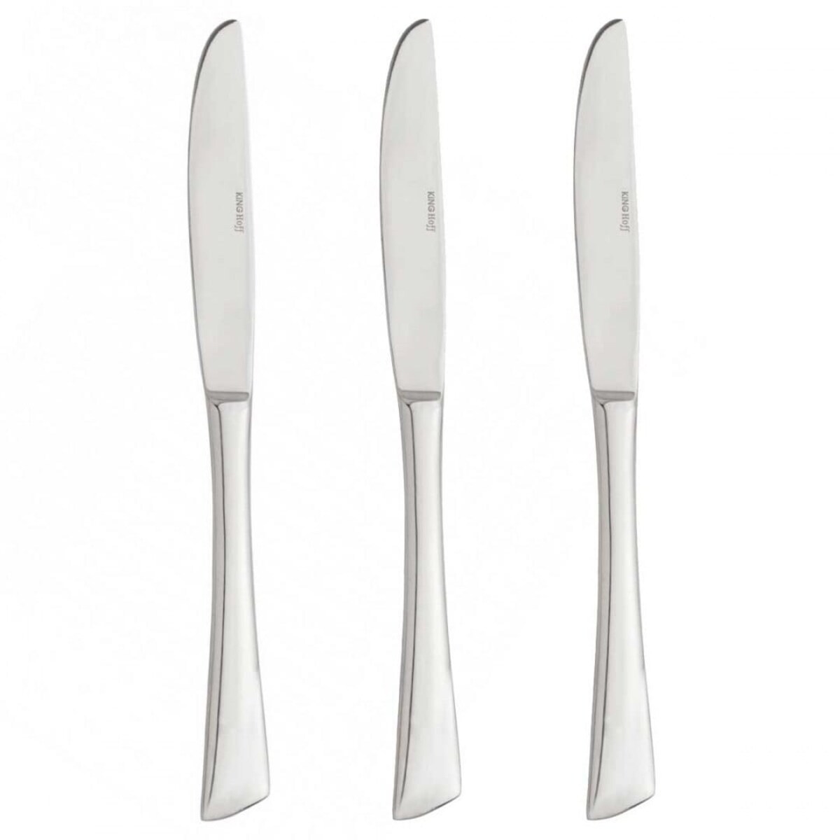 Noże obiadowe stołowe 3 elementy Połysk KINGHOFF