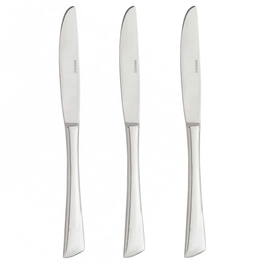 Noże obiadowe stołowe 3 elementy Połysk KINGHOFF