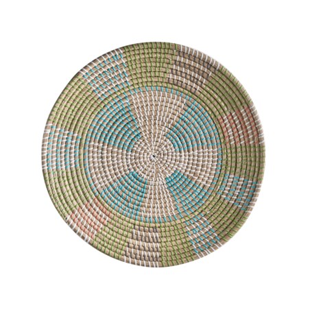 Zestaw 5 dekoracji ściennych z trawy morskiej wielokolorowy SONLA