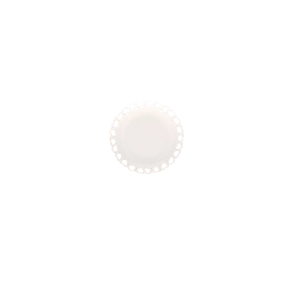 Zdobiony talerz Valentino - Biały, 10 cm