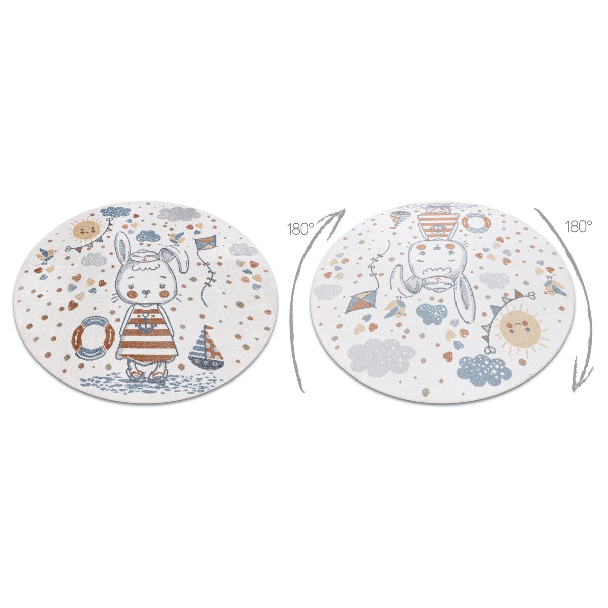 Dywan BONO 8441 koło Królik króliczek koło 120 cm