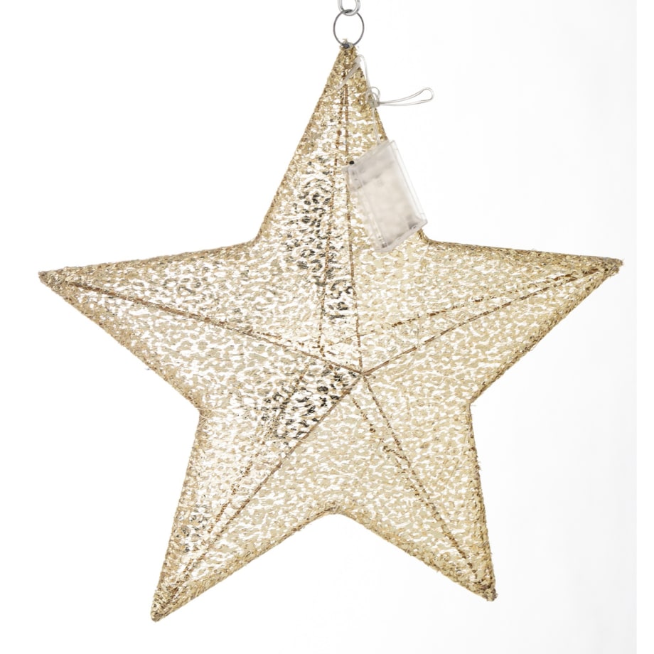 Gwiazda dekoracyjna LED 47x52x8 cm ANANDA złota
